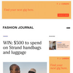 Win a $500 Strandbags Voucher from Fashion Journal