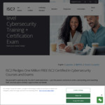 Free Online Training and Exam: Certified in Cybersecurity (Foundational Certificate, 1 Million Spots) @ (ISC)²