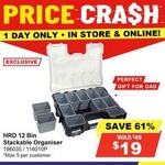 HRD 12 Bin Stackable Organiser 440x360x105 $19 + Delivery ($0 C&C) @ Total Tools RRP $49