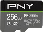 PNY 256GB PRO Elite Class 10 U3 V30 A2 microSDXC $23.10 + Delivery ($0 with Prime/ $59 Spend) @ Amazon AU