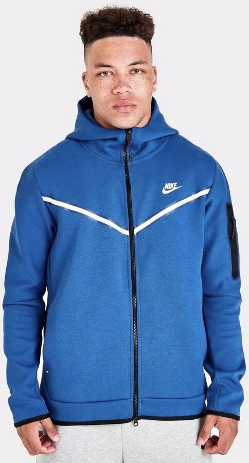 Nike Men's Tech Fleece Hoodie - Marina Blue/Light Bone SIZE XS/S/M $79 ...