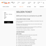 [VIC] Golden Ticket $50 (+ $2.99 Booking Fee) for $220 in Value of Food & Entertainment @ Melbourne Central