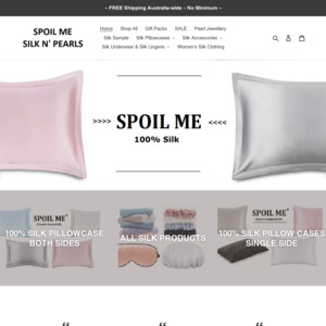 $20 off with $120 Minimum Spend Silk Pillowcase and other Silk Products + Free Delivery @ Spoil Me Silk N' Pearls
