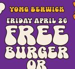 [VIC] Free Burger or Froyo from 4pm-5pm, Friday 26/4 @ YOMG (Berwick)