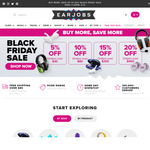 Earjobs Black Friday Spend & Save – up to 20% off Earplugs, Hearing Protection & Electronic Earphones + Free Shipping