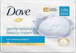 Dove Gentle Exfoliating Beauty Cream Bar 4× 90g $4.24 ($3.82 S&S) + Delivery ($0 Prime/ $59 Spend) @ Amazon AU