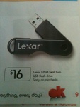 32GB Lexar Twist Turn USB Flash Drive @ KMART $16
