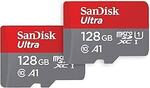 [Prime] 2x SanDisk 128GB Ultra microSDXC UHS-I Memory Cards with Adapter - $28.10 Delivered @ Amazon US via AU