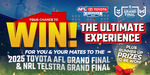 Win 1 of 2 Ultimate VIP AFL + NRL Grand Final Experience to The Value of $51,176ea or 1 of 10 Minor Prize from Chemist Warehouse