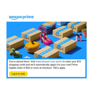 [Prime] Buy a Prime Eligible Item, Get $10 Reward for Use Towards a Future Prime Eligible Order of $20 or More @ Amazon AU