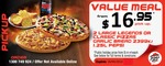 Pizza Hut Parramatta 2 Large Legends or Classics, Garlic Bread + 1.25l Pepsi for $16.95 Pickup