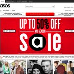 ASOS Mid-Season Sale. Up to 50% off