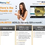 PennyTel Unlimited ADSL2+ Broadband for $29 Per Month