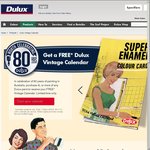 Free Dulux Calander, Free Shipping with Purchase of 4L of Paint