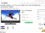 KOGAN 22" Full HD 1080P LCD TV w/ Integrated HD Digital Tuner - $399 + delivery