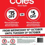Coles West Ryde NSW Opening Specials - $5 off $50+ or $15 off $100+ Spend