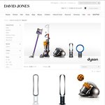 20% - 30% off Selected Dyson Fans and Floorcare at David Jones