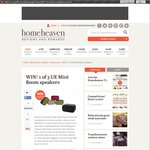 Win 1 of 3 UE Mini Boom Speakers Worth $100 Each from homeheaven