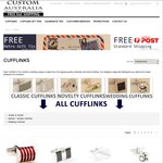 20-30% off Men's Cufflinks from $10.50 Delivered @ Custom Australia