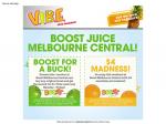 Melbourne Central Boost Juice Specials - 2nd Drink for $1 (Weekdays) AND $4 Smoothies (Weekend)