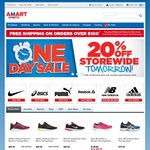 Amart Sports 20% Storewide 22nd August Only Instore