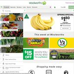 Woolworths Online $5 off Fresh Fruit & Veg When You Spend $25 or More