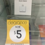Lightning to 30-pin Adapter Genuine Apple Product $5 (89% off) RRP $45 @ K-Mart