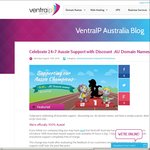 VentraIP - $17.90/2 Years .AU New Domain Registration