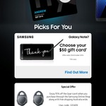 $50 Myer/Netflix/Hoyts/ Woolworths Gift Voucher for Samsung Note 7 Customers