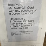 Dyson Supersonic Hairdryer: Bonus $50 (Hairdryer Only - $599) or $100 (with Case - $699) Gift Card with Purchase @ Myer