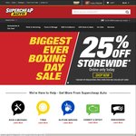 Supercheap Auto: 25% off Store-Wide (Boxing Day Sale) - 50% off Jocky Wheels - 30% Fusion Car Audio