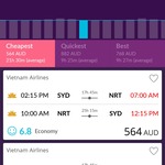 Sydney to Tokyo Return $565 with Vietnam Airlines (April/May 2017) via Momondo