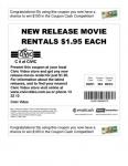 New Release Movie Rentals $1.95 each