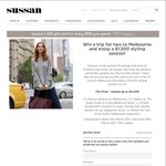 Win a Trip for 2 to Melbourne (Includes $1,500 Styling Session) from Sussan