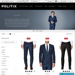 25% off All Full Price Politix Suiting