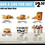 Add a Side to Any Value Meal for $2.50 @ Hungry Jack's (Excludes WA)