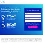 NSW: AGL Get 27% off Electricity and 20% off Gas Usage Charges When You Pay on Time