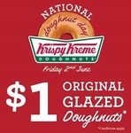 [WA] $1 Original Glazed Krispy Kreme Doughnut @ Jesters - Today Only