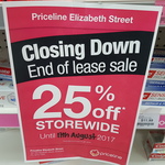 Priceline Pharmacy @ Elizabeth St, Brisbane 25% off Everything (Can Stack W 40% off)