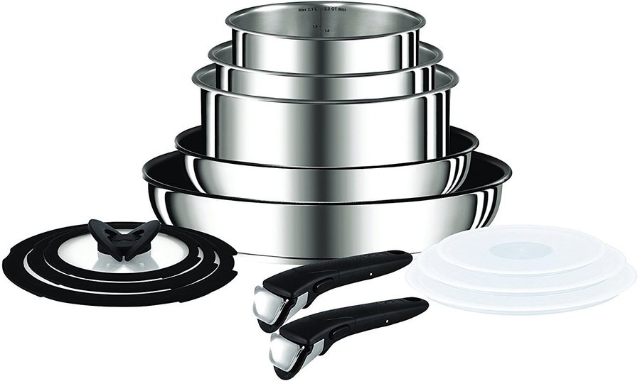 Tefal Ingenio Cookware with Removable Handle Stainless Steel 13 Pieces 180 Performance 8