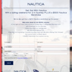 Win a Sailing Weekend in Sydney for 2 & $500 Wardrobe or 1 of 2 $250 Wardrobes from Nautica