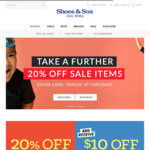 Shoes & Sox Take 20% off Sale Items - Free Delivery with $59.95 Spend