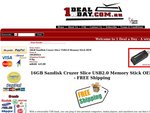 16GB Sandisk Cruzer Slice USB2.0 Memory Stick Black OEM $25.00 Delivered @ 1 Deal a Day-Limited