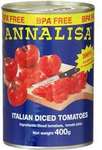 ½ Price Annalisa Canned Peeled or Diced Tomatoes, Beans 400g $0.70 @ Woolworths