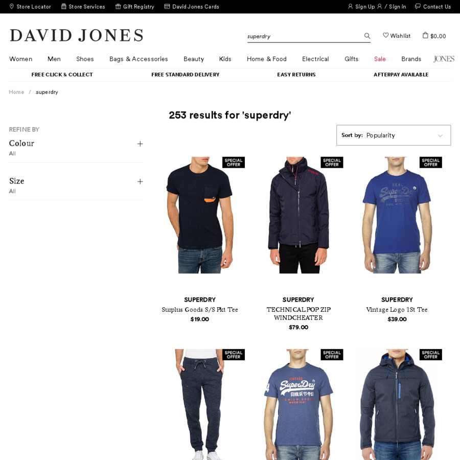 super dry david jones