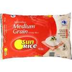 Sunrice White Rice Calrose Medium Grain 10kg $15 (Was $24) @ Woolworths