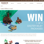 Win 1 of 5 Easter Bilby Packages Worth $53 from Haigh's