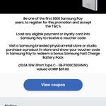 (Samsung Pay) Free Samsung Power Bank by Just Adding Eligible Payment or Loyalty Card
