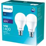  ½ Price Philips LED Light Bulb Twin Pack 470lm / 806lm for $6.50 / 1400lm for $7.50 @ Woolworths 