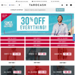 Click Frenzy- 30% off Sitewide at Tarocash